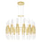 CWI Lighting Croissant 32 Light Chandelier, Satin Gold/Clear - 1269P32-32-602