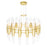 CWI Lighting Croissant 32 Light Chandelier, Satin Gold/Clear