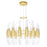 CWI Lighting Croissant 32 Light Chandelier, Satin Gold/Clear