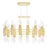 CWI Lighting Croissant 28 Light Chandelier, Satin Gold/Clear - 1269P39-28-602-O