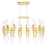 CWI Lighting Croissant 28 Light Chandelier, Satin Gold/Clear