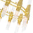 CWI Lighting Croissant 28 Light Chandelier, Satin Gold/Clear