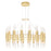 CWI Lighting Croissant 36 Light Chandelier, Satin Gold/Clear - 1269P40-36-602