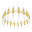 CWI Lighting Croissant 36 Light Chandelier, Satin Gold/Clear