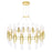 CWI Lighting Croissant 36 Light Chandelier, Satin Gold/Clear