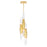 CWI Lighting Croissant 6 Light Pendant, Satin Gold/Clear