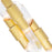 CWI Lighting Croissant 6 Light Pendant, Satin Gold/Clear
