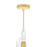 CWI Lighting Croissant 6 Light Pendant, Satin Gold/Clear