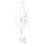 CWI Lighting Croissant 6 Light Pendant, Satin Gold/Clear