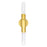 CWI Lighting Croissant 2 Light Wall Sconce, Satin Gold/Clear