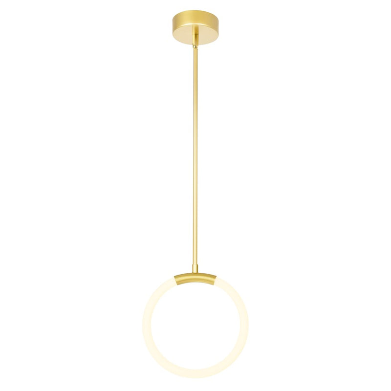 CWI Lighting Hoops Pendant, Satin Gold