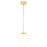 CWI Lighting Hoops Pendant, Satin Gold - 1273P10-1-602