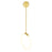 CWI Lighting Hoops Pendant, Satin Gold