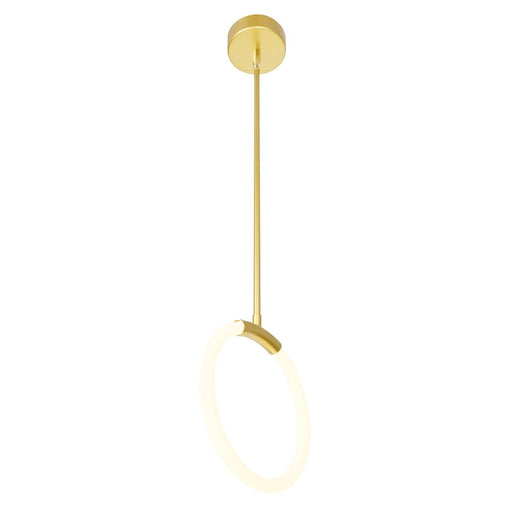 CWI Lighting Hoops Pendant, Satin Gold