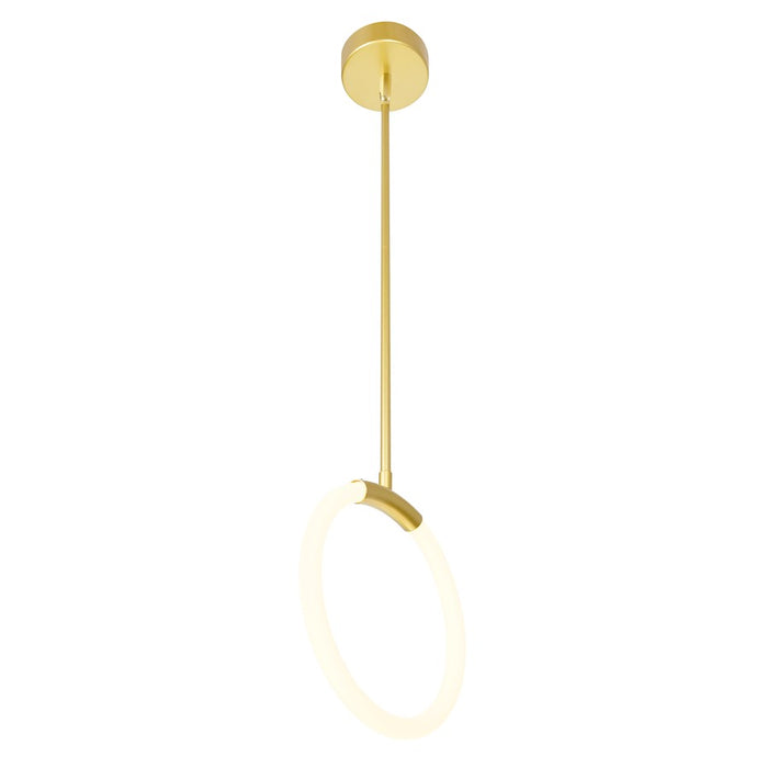 CWI Lighting Hoops Pendant, Satin Gold