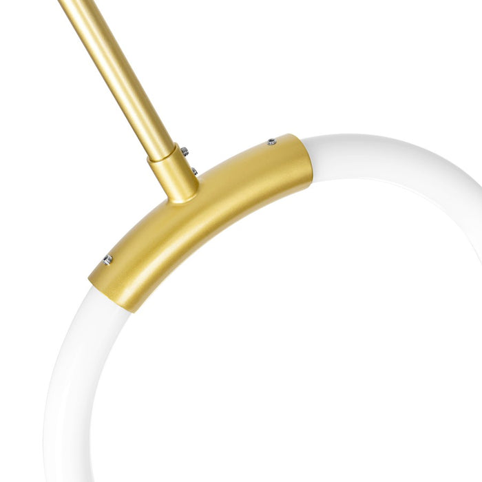 CWI Lighting Hoops Pendant, Satin Gold