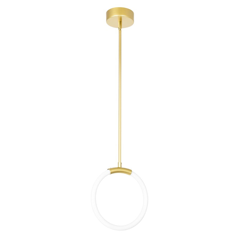 CWI Lighting Hoops Pendant, Satin Gold