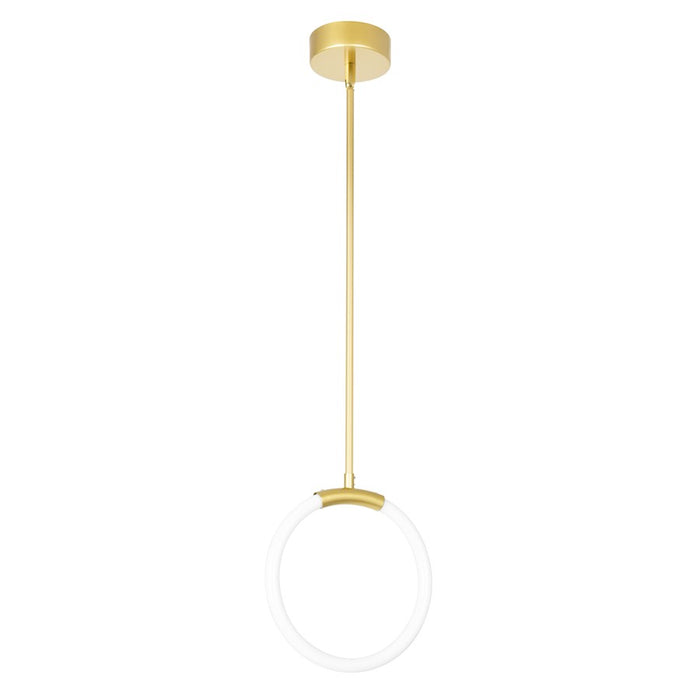 CWI Lighting Hoops Pendant, Satin Gold