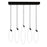 CWI Lighting Hoops 23" Chandelier, Black