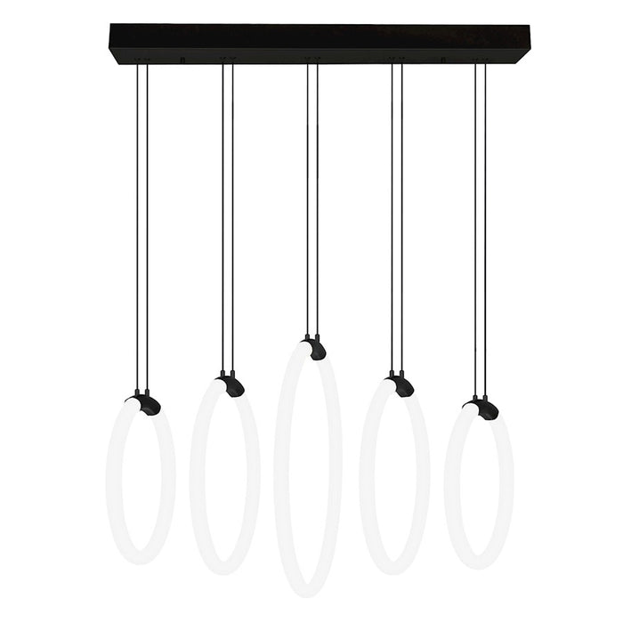 CWI Lighting Hoops 23" Chandelier, Black