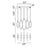 CWI Lighting Hoops 23" Chandelier, Black