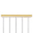 CWI Lighting Hoops 23" Chandelier, Satin Gold