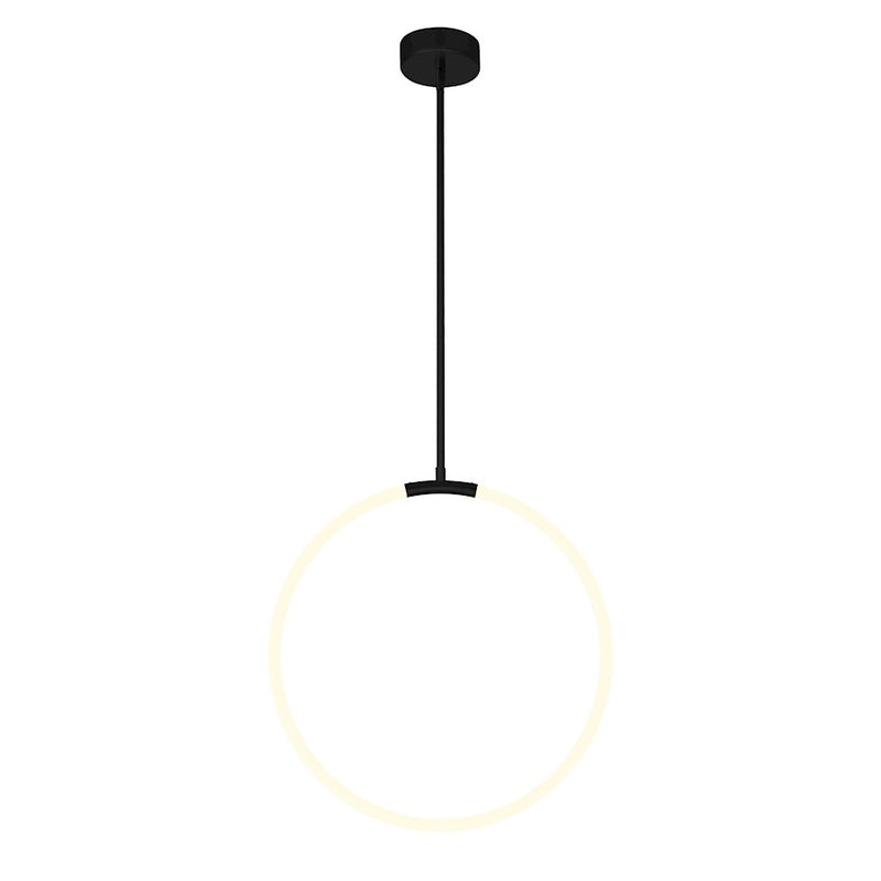 CWI Lighting Hoops 24" Chandelier, Black