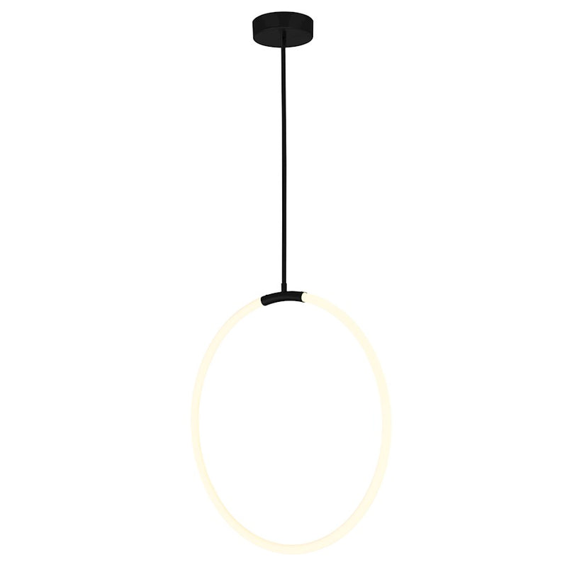 CWI Lighting Hoops 24" Chandelier, Black