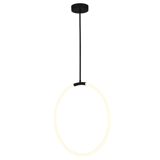 CWI Lighting Hoops 24" Chandelier, Black