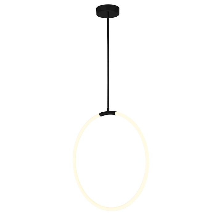 CWI Lighting Hoops 24" Chandelier, Black