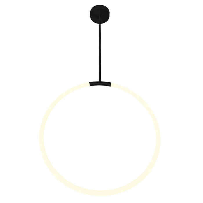CWI Lighting Hoops 24" Chandelier, Black