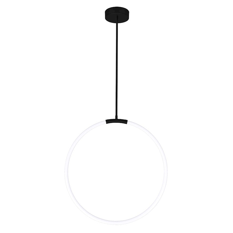 CWI Lighting Hoops 24" Chandelier, Black