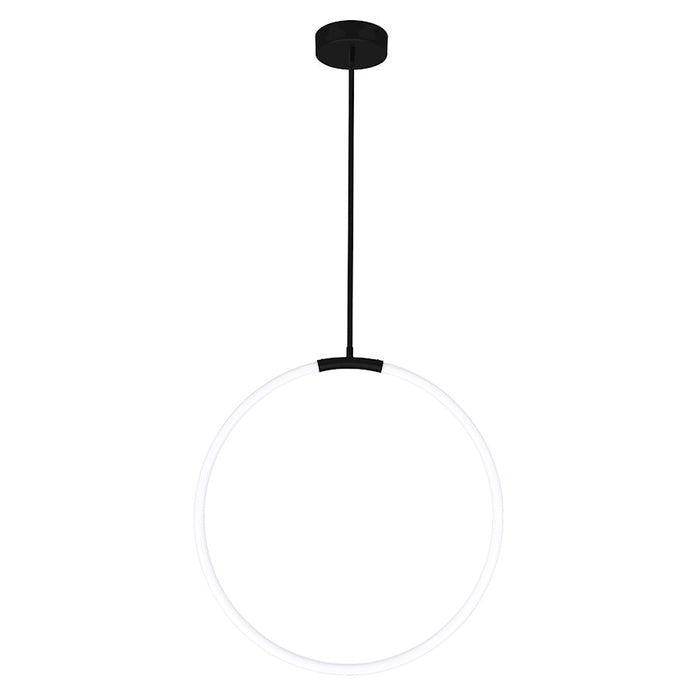 CWI Lighting Hoops 24" Chandelier, Black