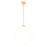 CWI Lighting Hoops 24" Chandelier, Satin Gold - 1273P24-1-602