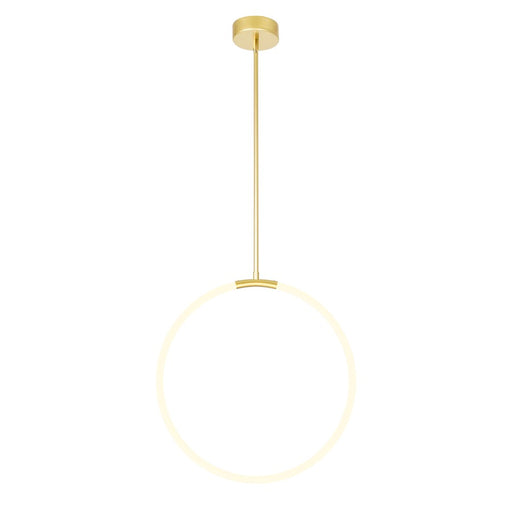 CWI Lighting Hoops 24" Chandelier, Satin Gold - 1273P24-1-602