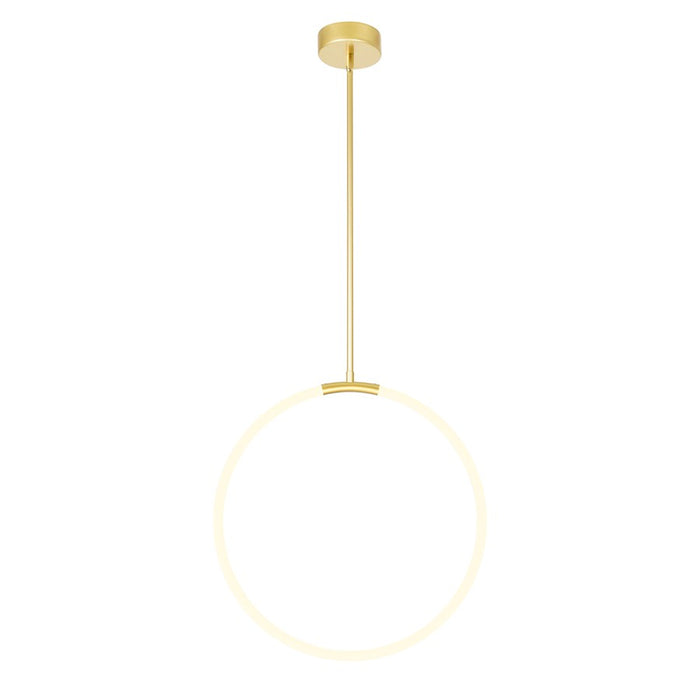 CWI Lighting Hoops 24" Chandelier, Satin Gold - 1273P24-1-602