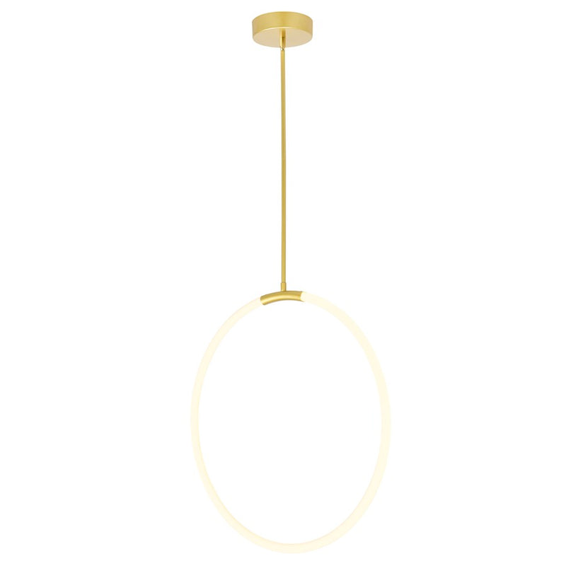 CWI Lighting Hoops 24" Chandelier, Satin Gold