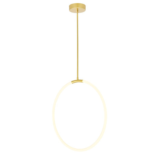 CWI Lighting Hoops 24" Chandelier, Satin Gold