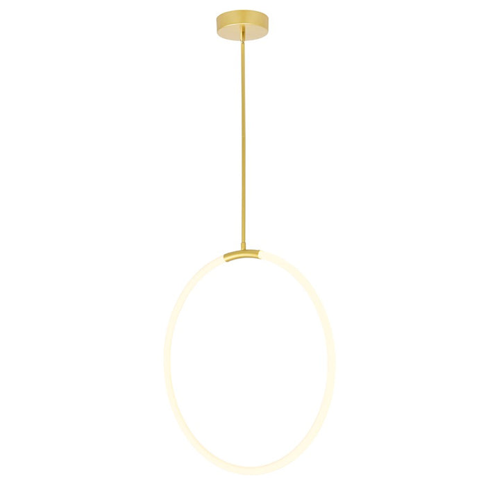 CWI Lighting Hoops 24" Chandelier, Satin Gold