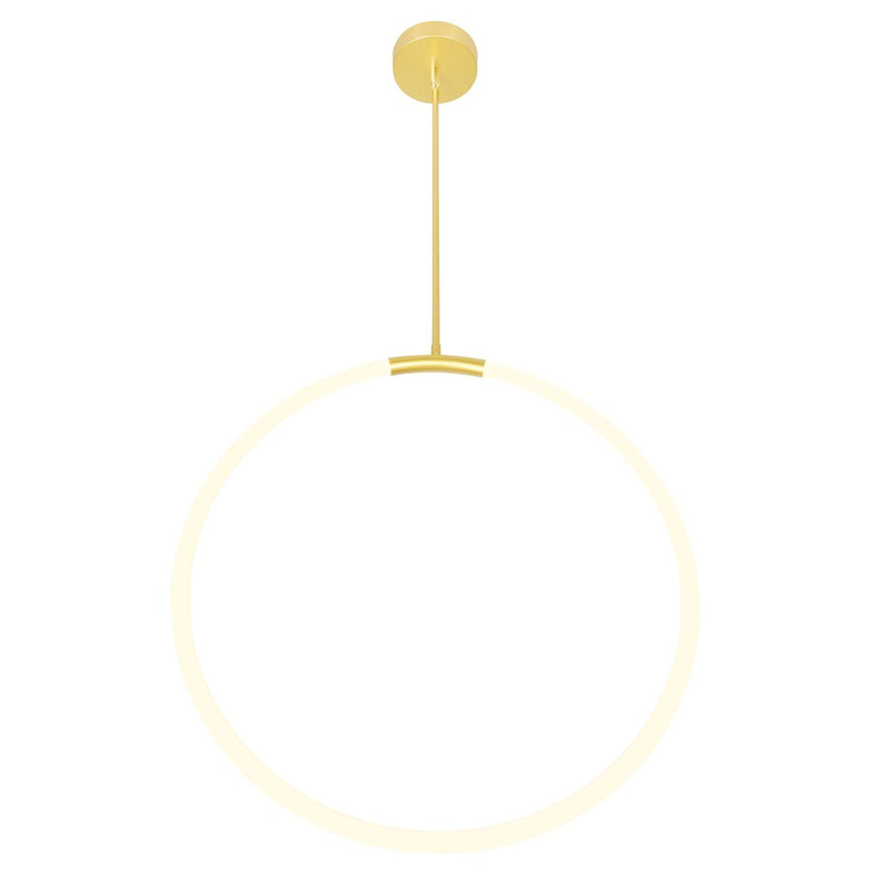 CWI Lighting Hoops 24" Chandelier, Satin Gold