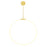 CWI Lighting Hoops 24" Chandelier, Satin Gold