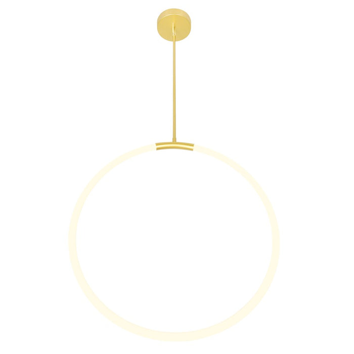 CWI Lighting Hoops 24" Chandelier, Satin Gold