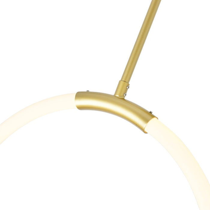 CWI Lighting Hoops 24" Chandelier, Satin Gold