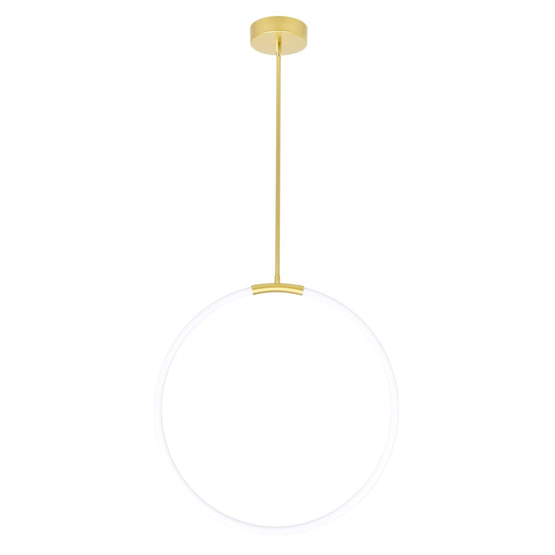 CWI Lighting Hoops 24" Chandelier, Satin Gold