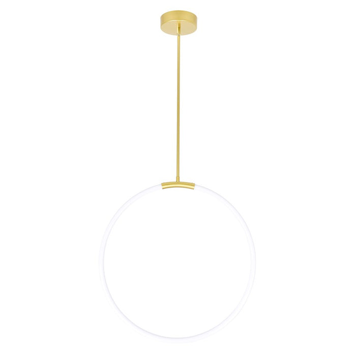 CWI Lighting Hoops 24" Chandelier, Satin Gold