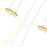CWI Lighting Hoops 35" Chandelier, Satin Gold