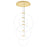 CWI Lighting Hoops 35" Chandelier, Satin Gold