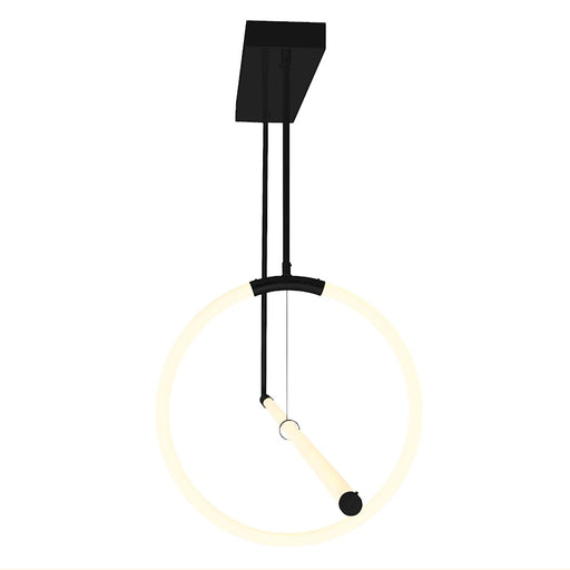 CWI Lighting Hoops 40" Chandelier, Black