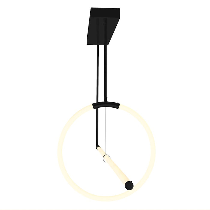 CWI Lighting Hoops 40" Chandelier, Black