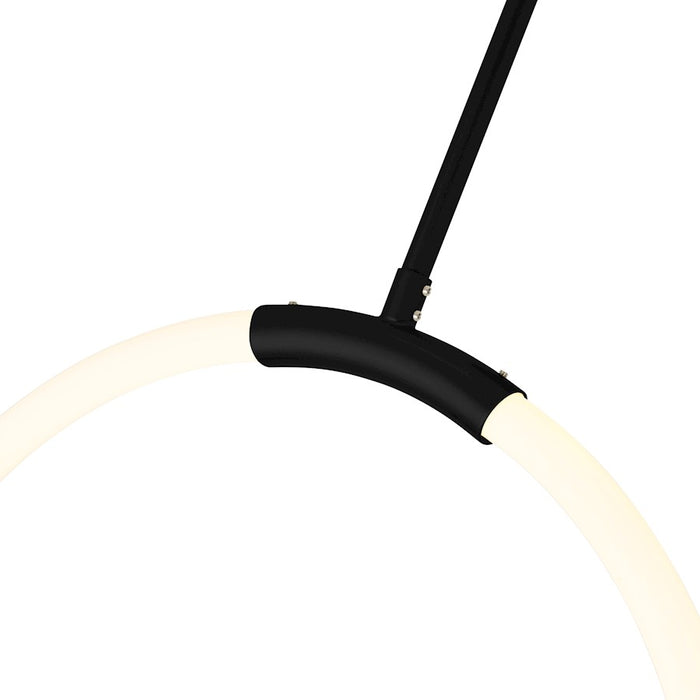 CWI Lighting Hoops 40" Chandelier, Black
